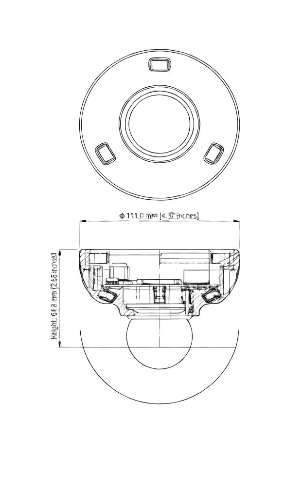 CRE-XVR-401 — Teknik Ölçüler